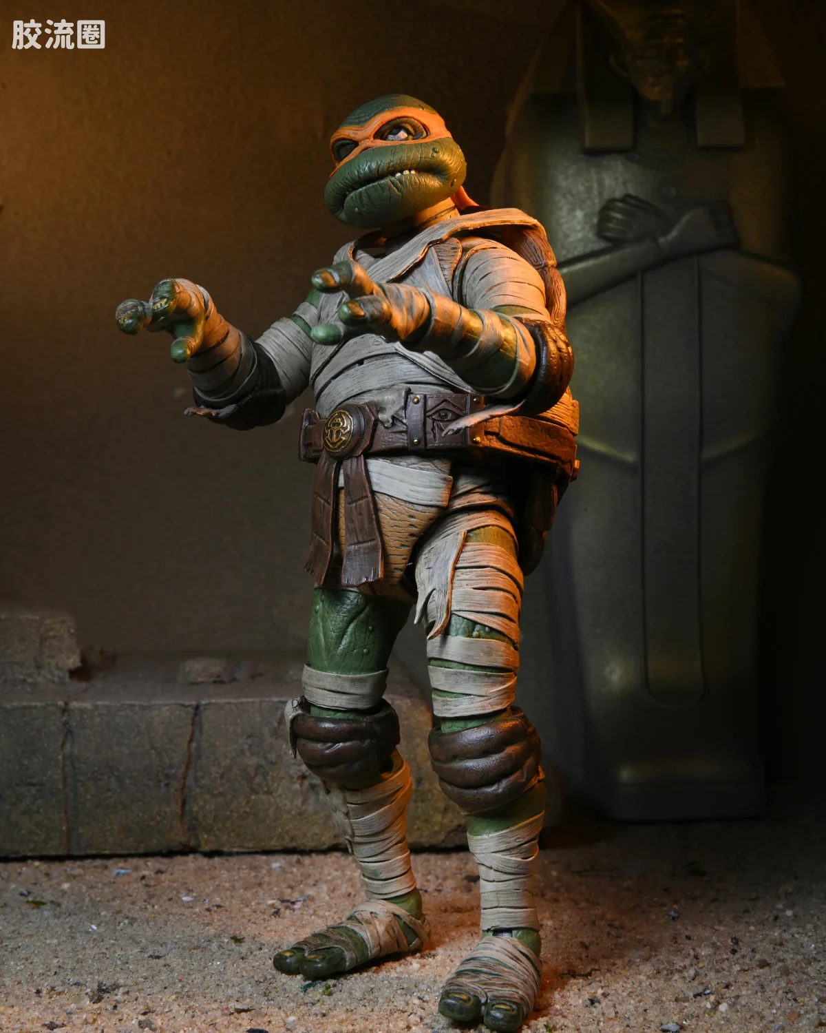 NECA 7寸可动人形系列 环球怪物 X 忍者神龟系列 电影 木乃伊-米开朗琪罗 - 图片
