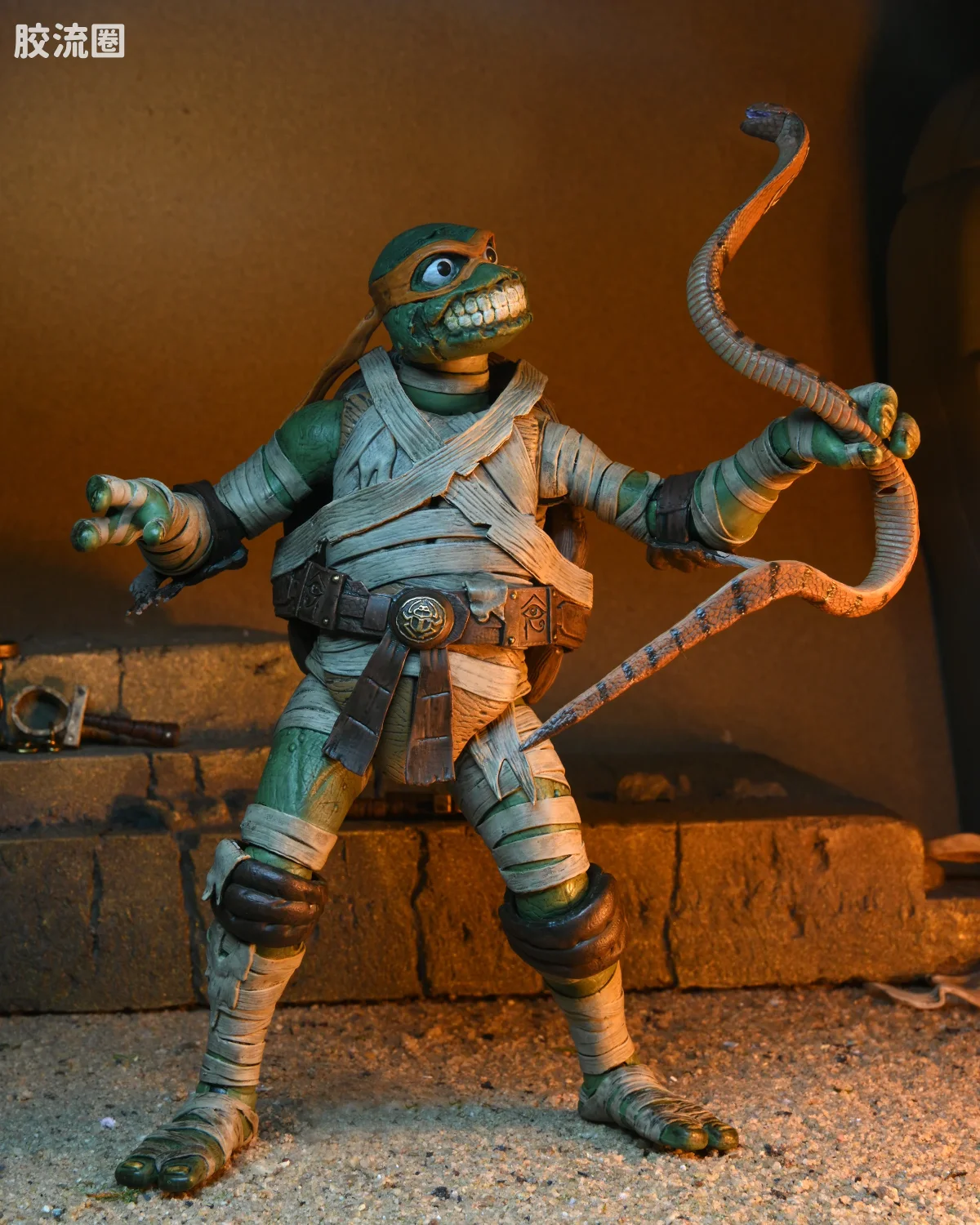 NECA 7寸可动人形系列 环球怪物 X 忍者神龟系列 电影 木乃伊-米开朗琪罗 - 图片