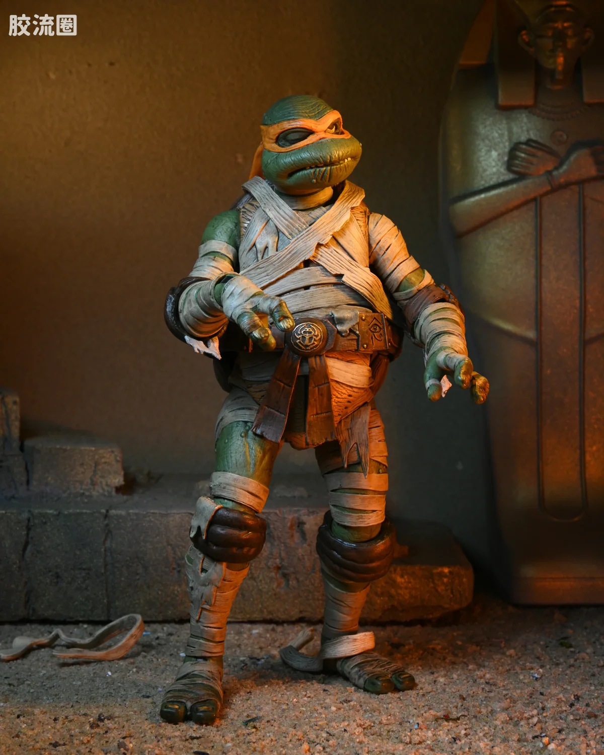 NECA 7寸可动人形系列 环球怪物 X 忍者神龟系列 电影 木乃伊-米开朗琪罗 - 图片