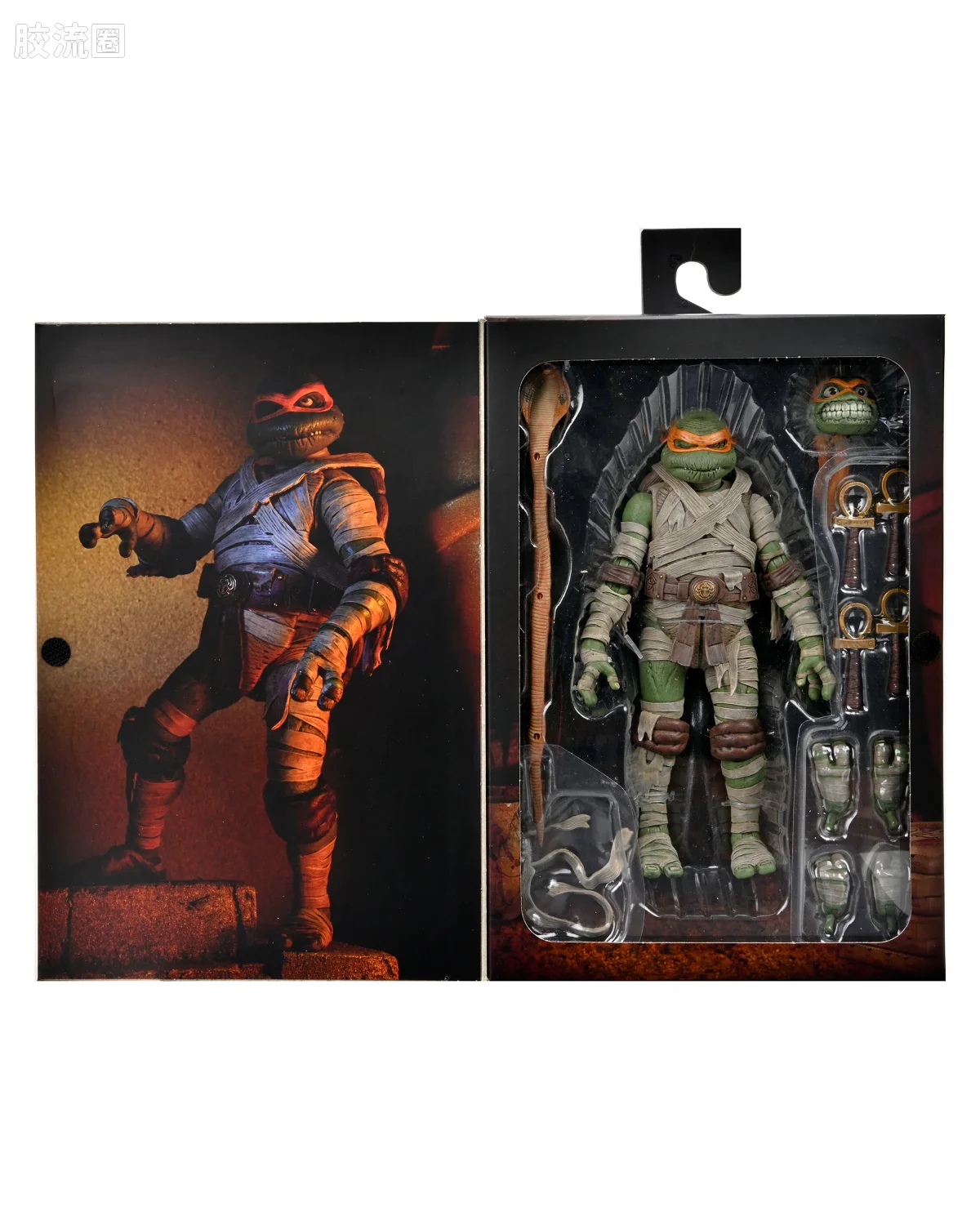 NECA 7寸可动人形系列 环球怪物 X 忍者神龟系列 电影 木乃伊-米开朗琪罗 - 图片