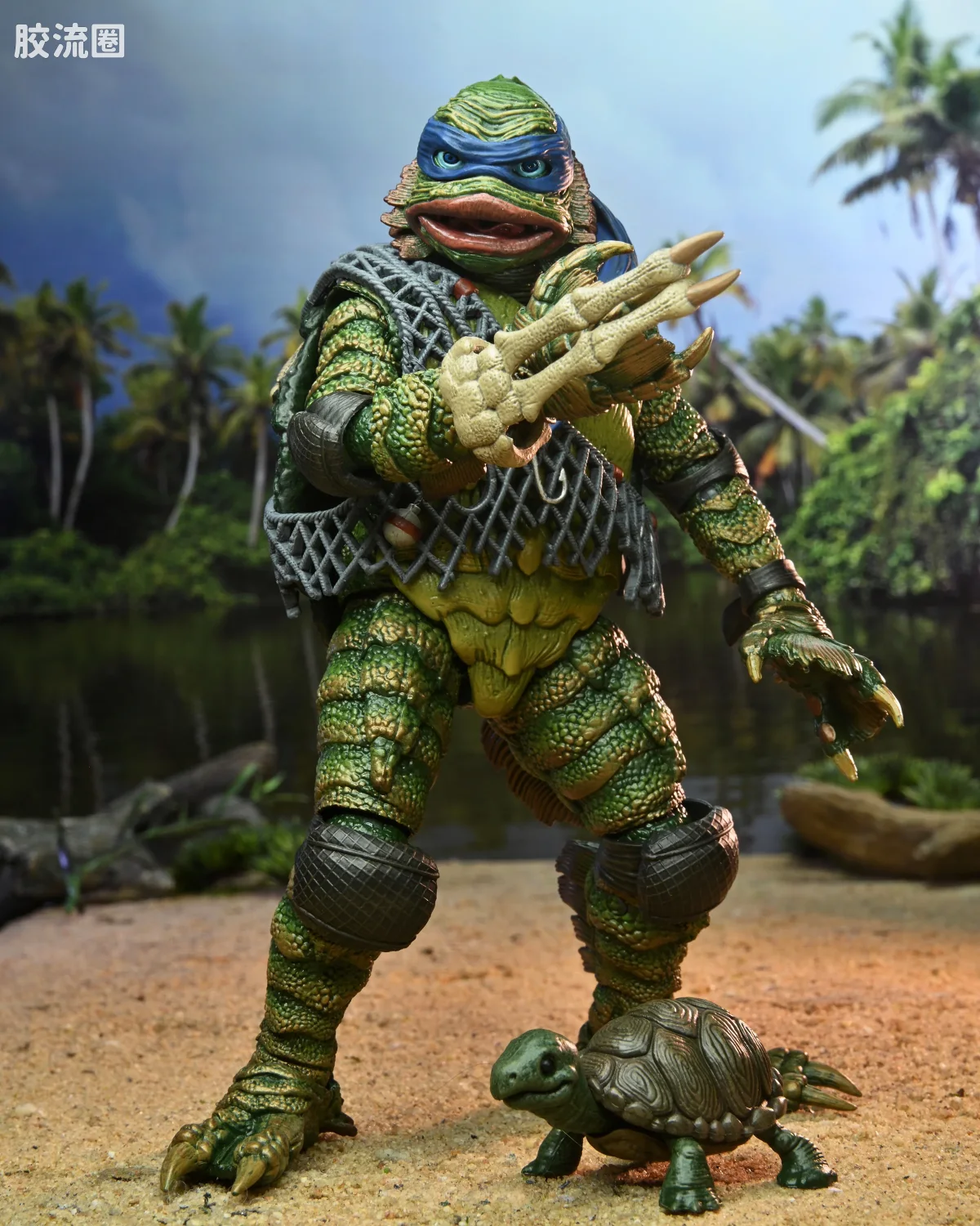 NECA 7寸可动人形系列 环球怪物 X 忍者神龟系列 电影 黑湖妖谭 莱昂纳多 - 图片