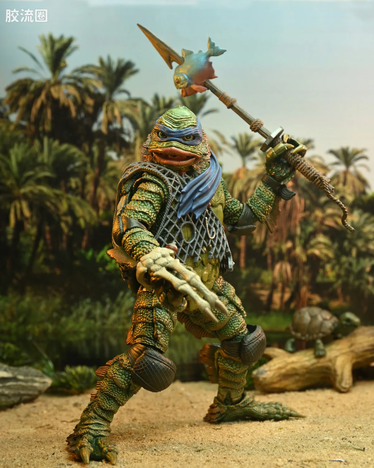 NECA 7寸可动人形系列 环球怪物 X 忍者神龟系列 电影 黑湖妖谭 莱昂纳多 - 图片