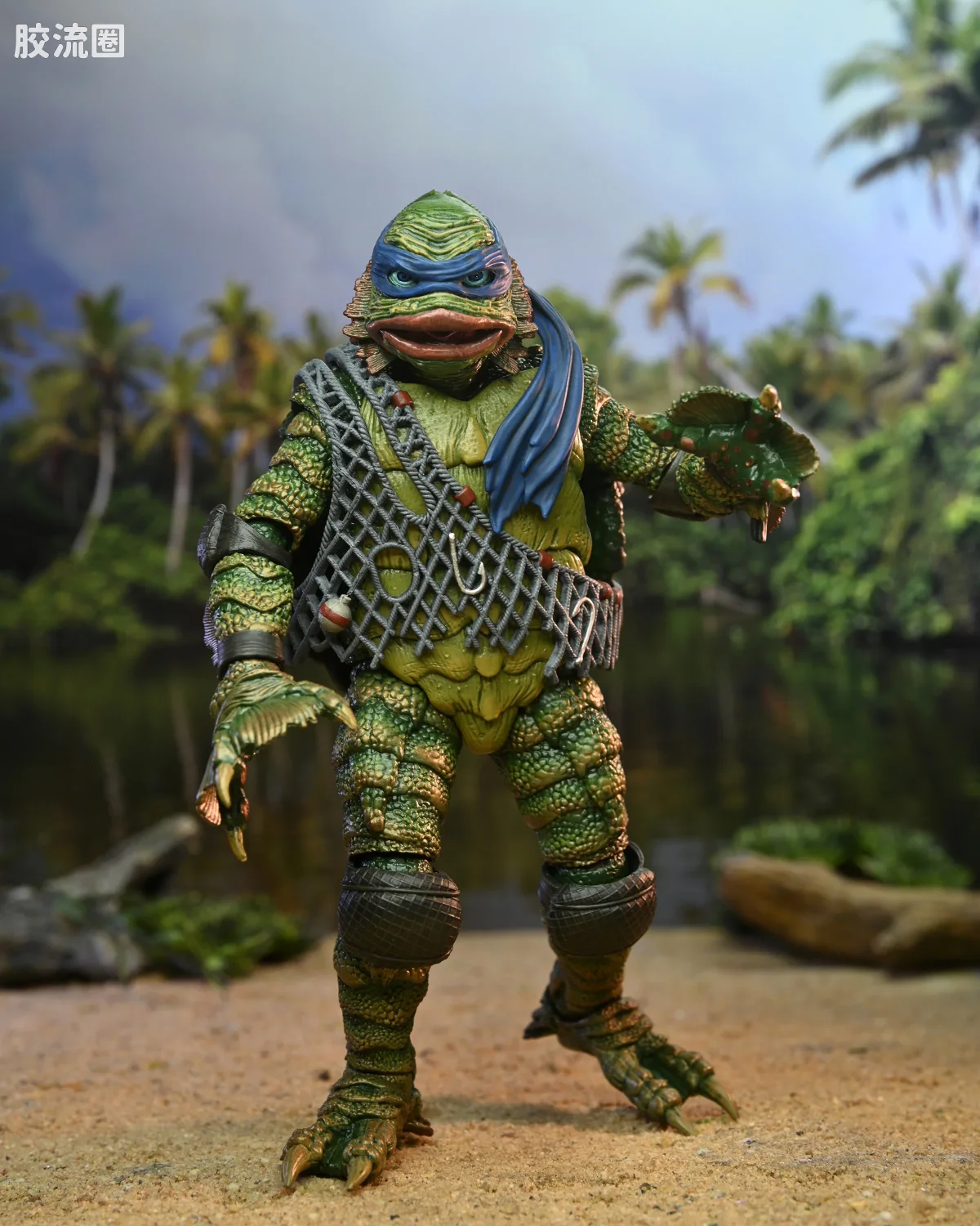 NECA 7寸可动人形系列 环球怪物 X 忍者神龟系列 电影 黑湖妖谭 莱昂纳多 - 图片