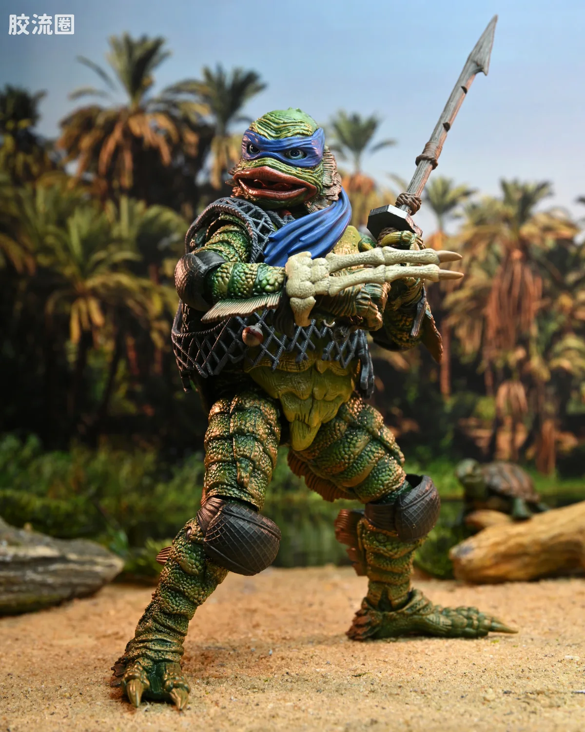 NECA 7寸可动人形系列 环球怪物 X 忍者神龟系列 电影 黑湖妖谭 莱昂纳多 - 图片