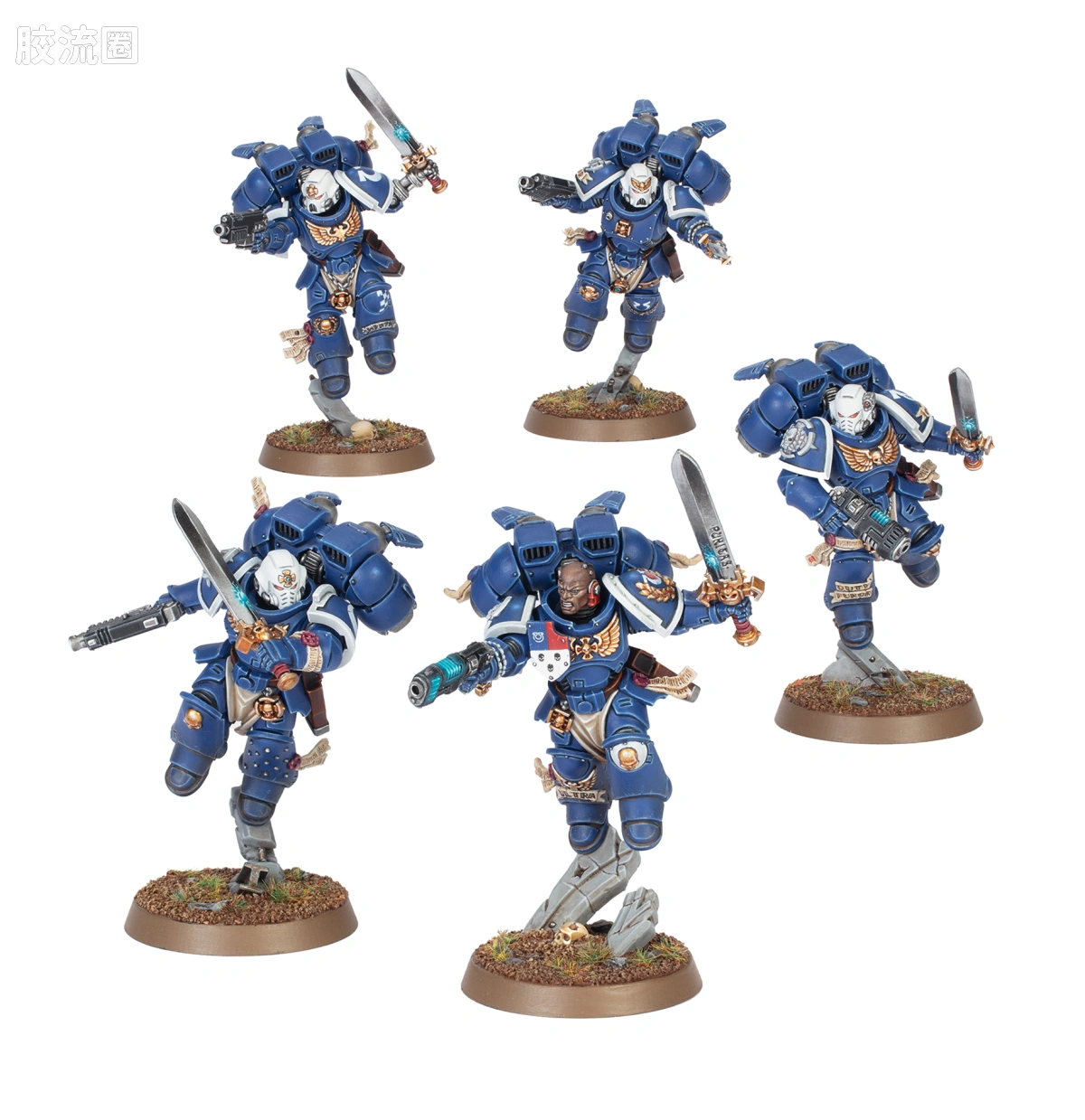 战锤40K Space Marines 星际战士通用单位 10版 先锋老兵小队（跳跃背包） - 图片