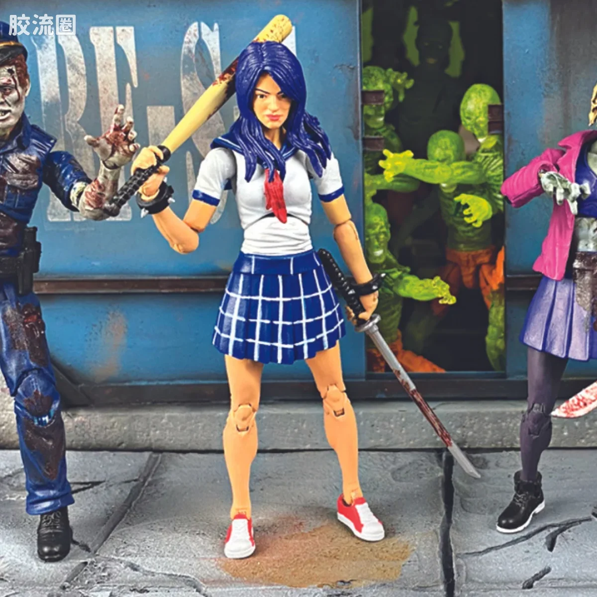 维特鲁威 H.A.C.K.S. 系列Z 丧尸 汉娜与爱丽丝 私立学校运动员 - 图片