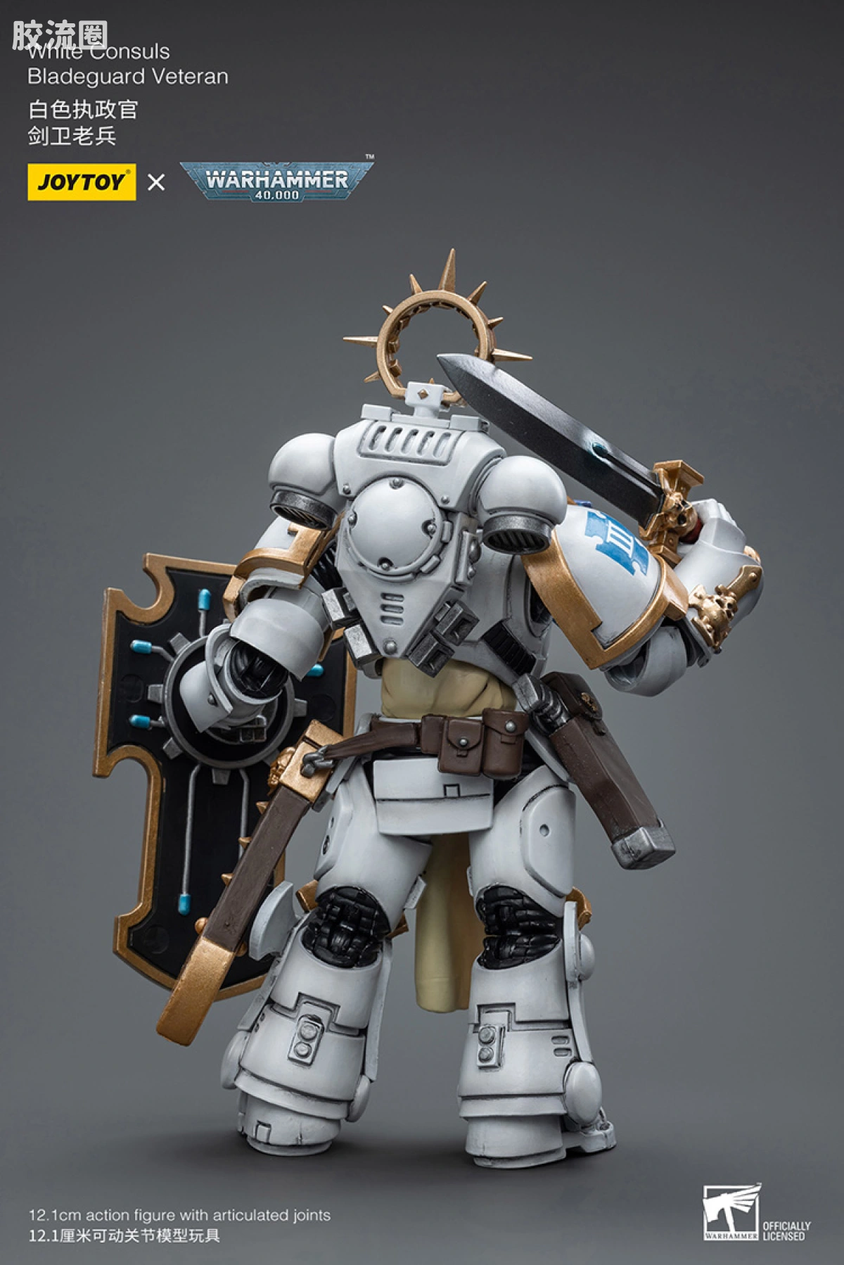 JOYTOY x 战锤40K 其他星际战士战团 白色执政官 剑卫老兵 - 图片