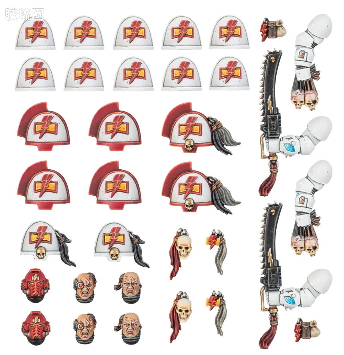 战锤40K Space Marines 星际战士各分支战团特有单位 8版 白疤 原铸星际战士升级改件 - 图片