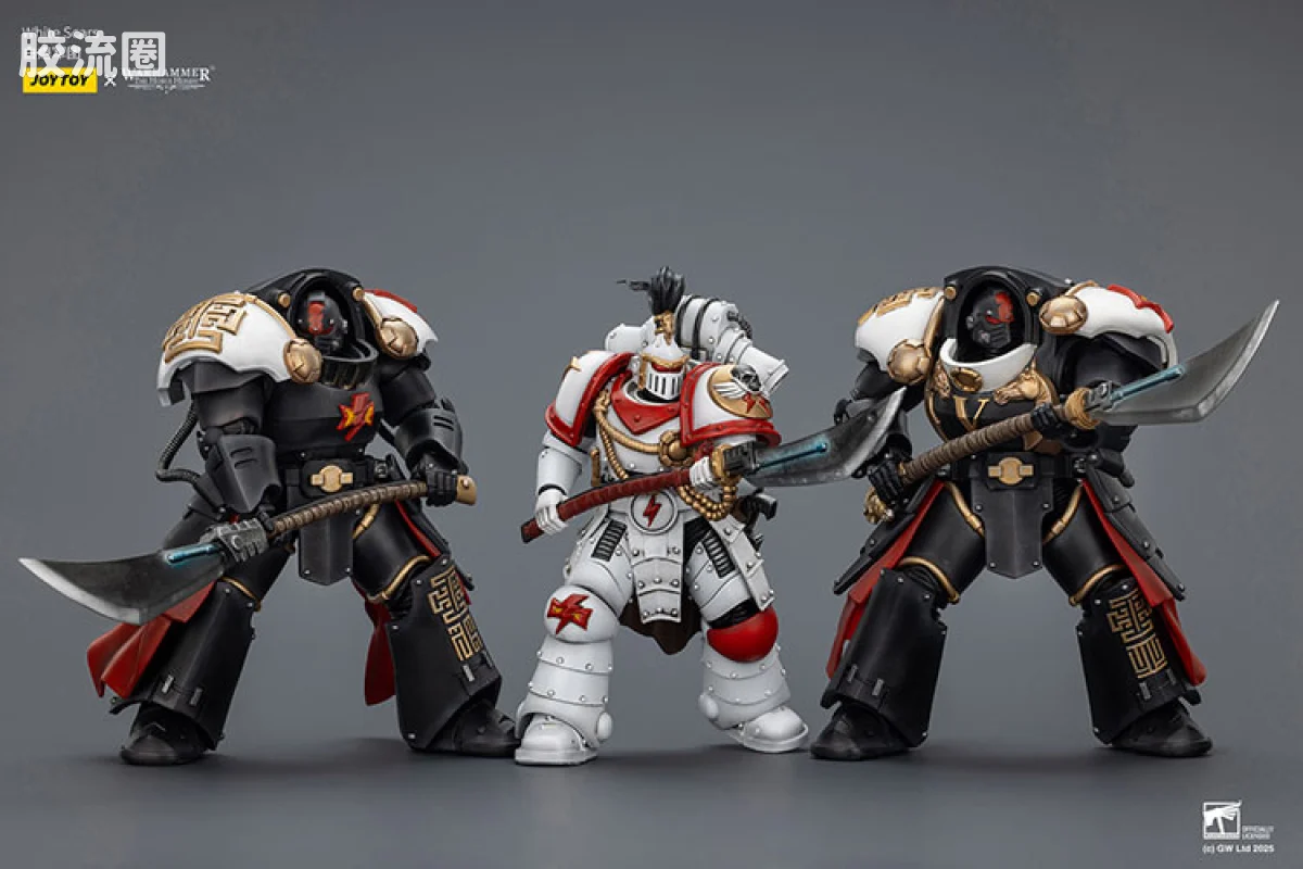 JOYTOY x 战锤40K null HH白色伤疤 黑檀怯薛终结者小队 - 图片