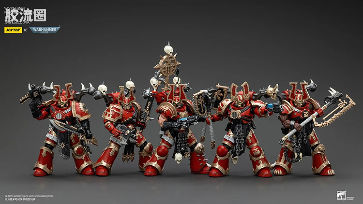 JOYTOY x 战锤40K 混沌势力 吞世者 恐虐狂战士小队（10款） - 图片