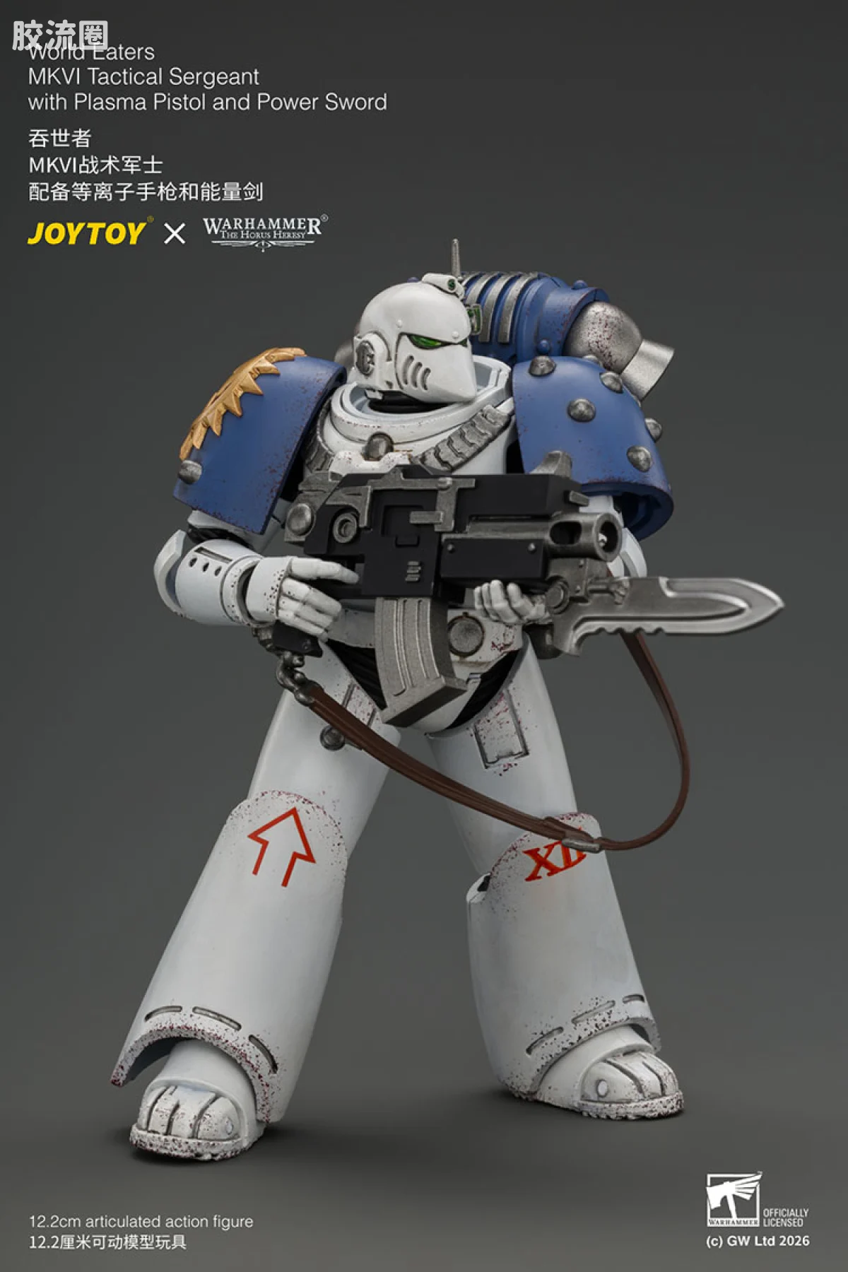 JOYTOY x 战锤40K 混沌势力 吞世者 MKVI战术中士（配等离子手枪与动力剑） - 图片