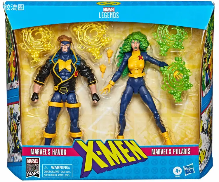 Marvel Legends/漫威传奇 可动人偶系列 Marvel/漫威 80周年传奇系列 X-战警 冲击波与北极星