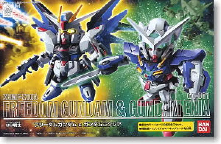 SD高达BB战士 套装版 ZGMF-X10A 自由高达 & GN-001 能天使高达