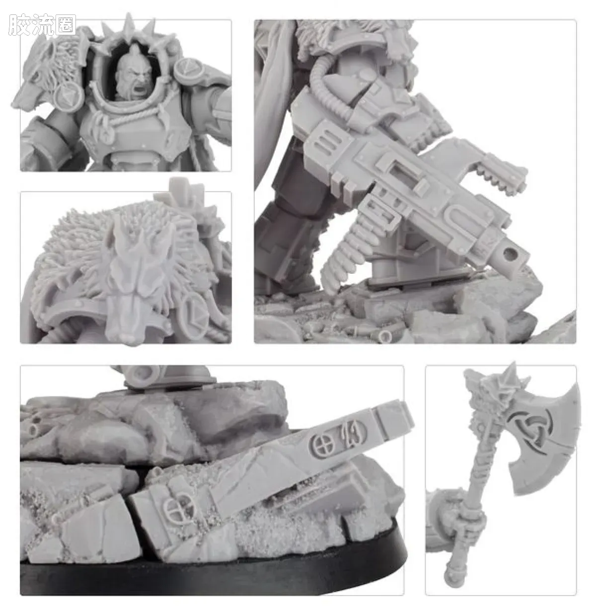 战锤：荷鲁斯之乱 Warhammer: The Horus Heresy Space Wolves 第六军团 太空野狼 初版 第四大连长 哈维尔·红刃 - 图片