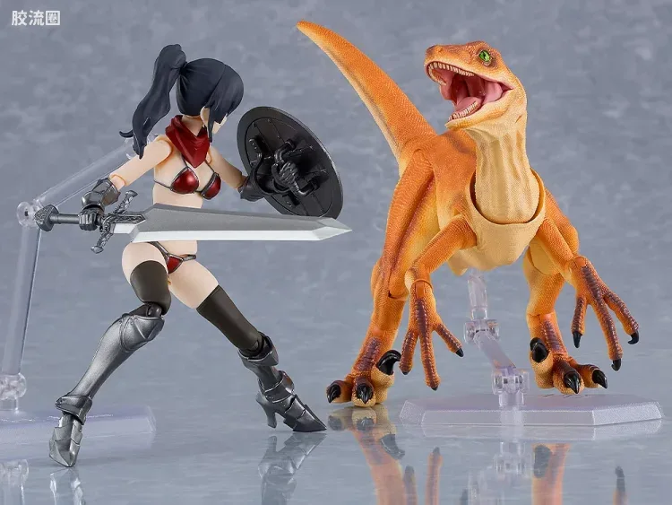 figma可动手办 ex:ride 普通版 小型恐龙 (灰色/棕色) - 图片