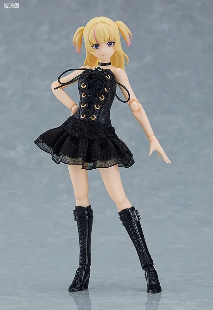figma可动手办 Figma Styles 黑色马甲连衣裙 - 图片