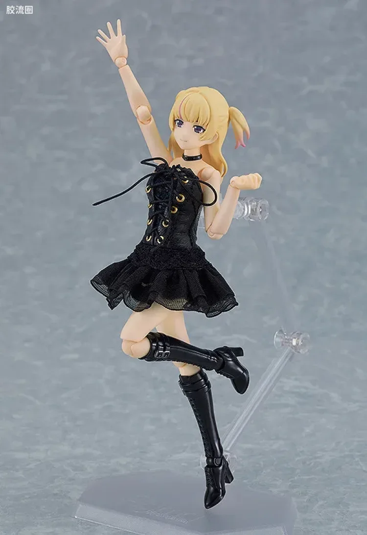 figma可动手办 Figma Styles 黑色马甲连衣裙 - 图片