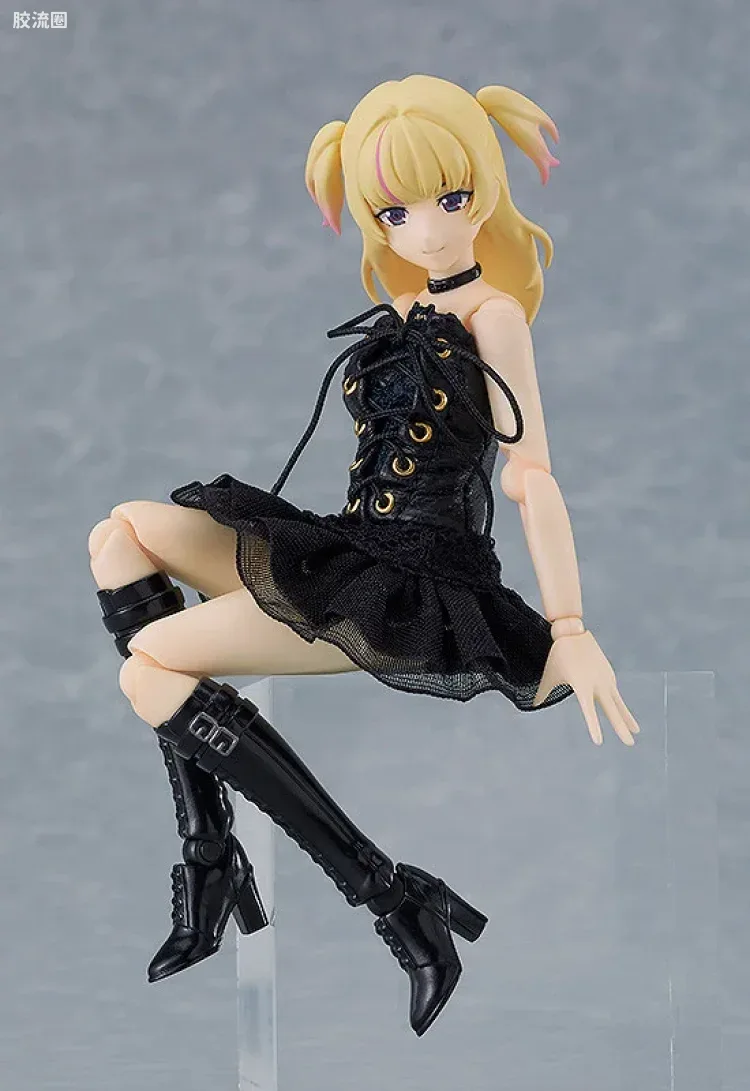 figma可动手办 Figma Styles 黑色马甲连衣裙 - 图片