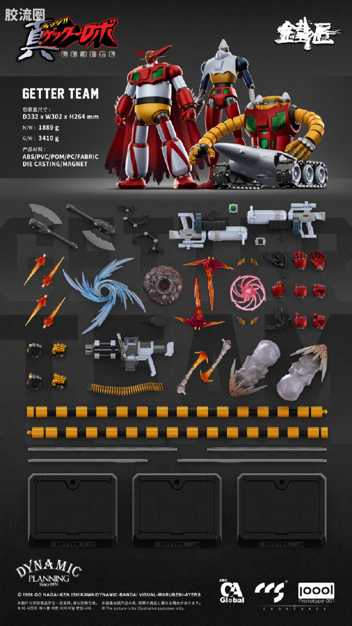 CCS TOYS 机甲成品 铁匠系列 盖塔小队 - 图片