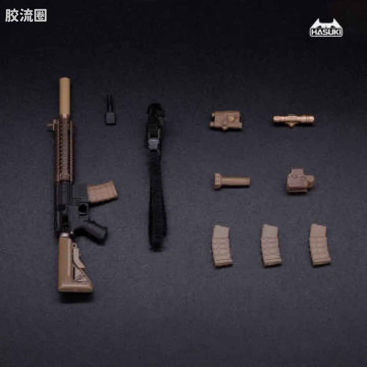 HASUKI-神猫跳动 手办与可动人形系列 WM配件 WM-04A MK18 黑金色 - 图片