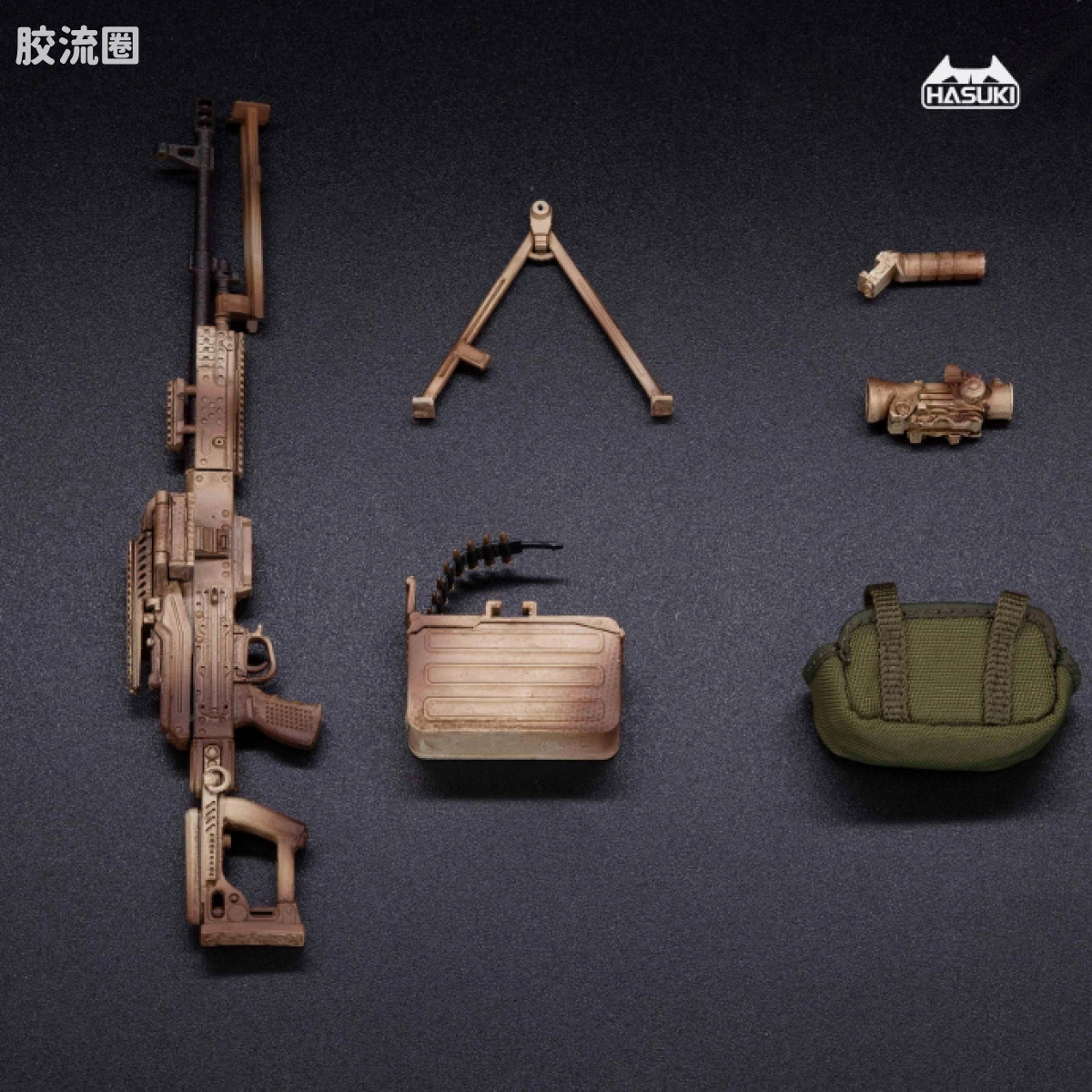 HASUKI-神猫跳动 手办与可动人形系列 WM配件 WM-05B PKM 荒漠迷彩 - 图片