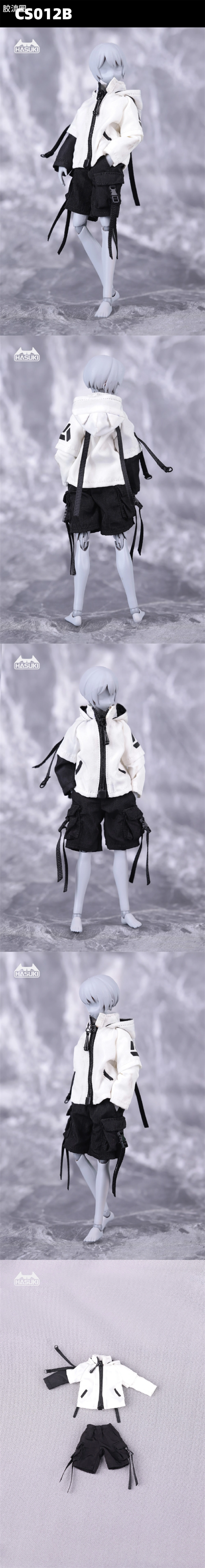 HASUKI-神猫跳动 手办与可动人形系列 服装套装 CS012B 机能风服装包 - 图片