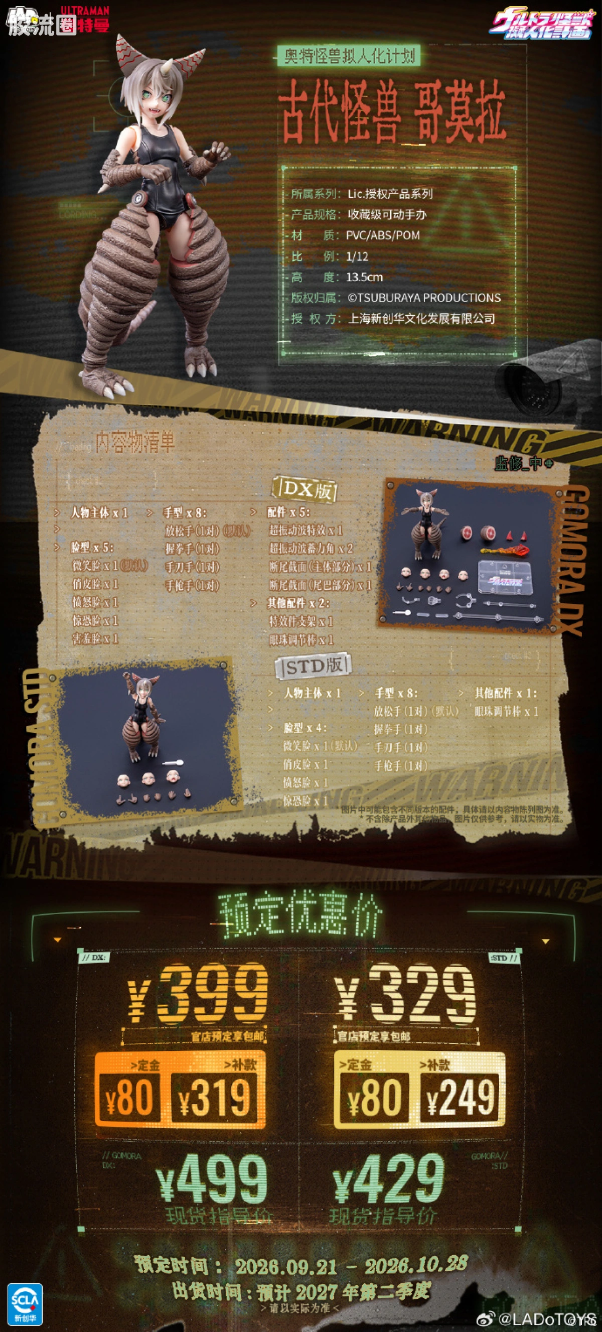 LADo TOYS 可动手办系列 null 古代怪兽 哥莫拉 - 图片