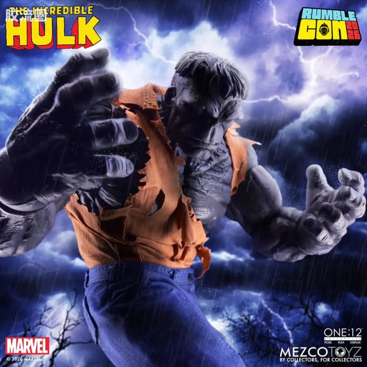Mezco one-12系列 1/12 Marvel集体系列 灰浩克 - 图片