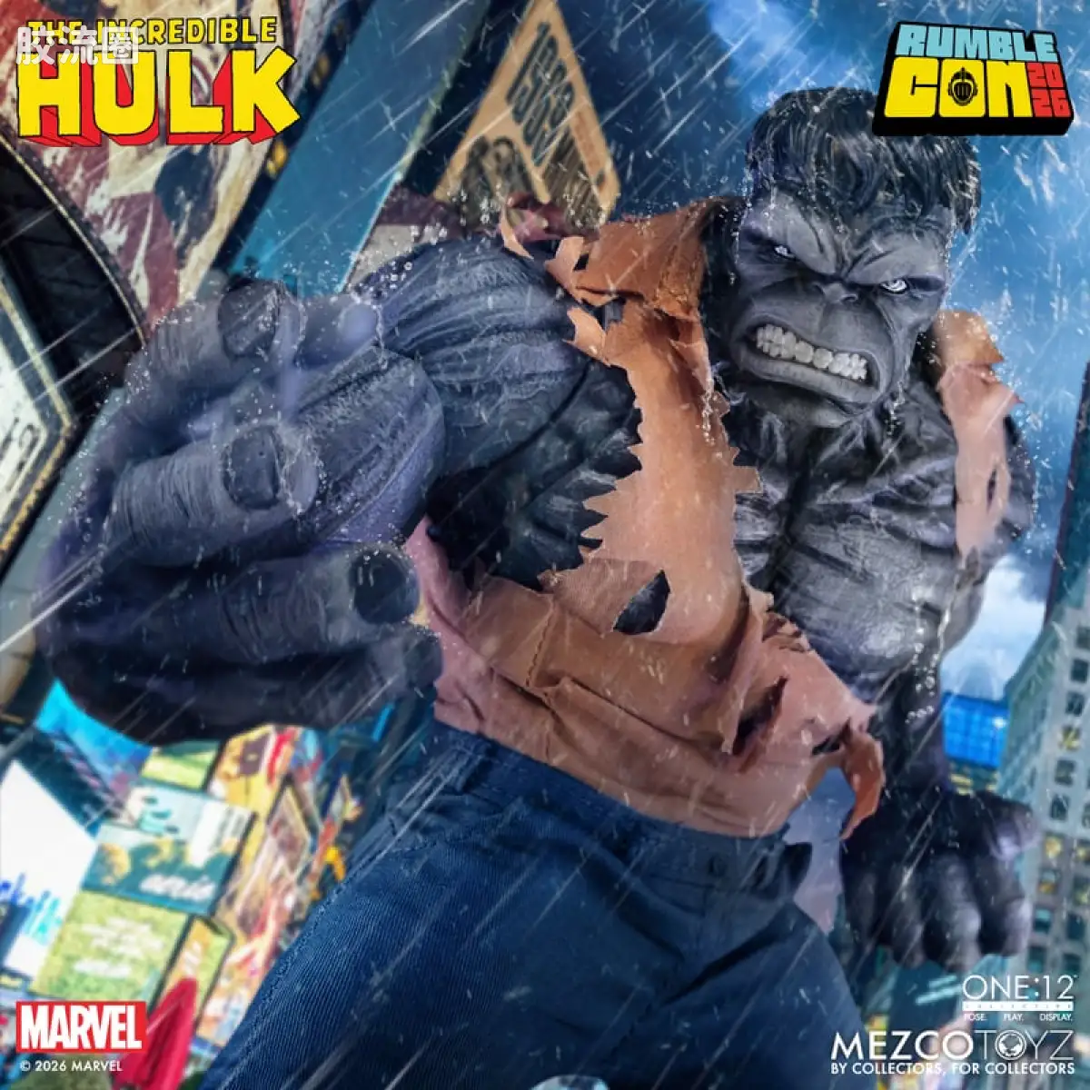 Mezco one-12系列 1/12 Marvel集体系列 灰浩克 - 图片
