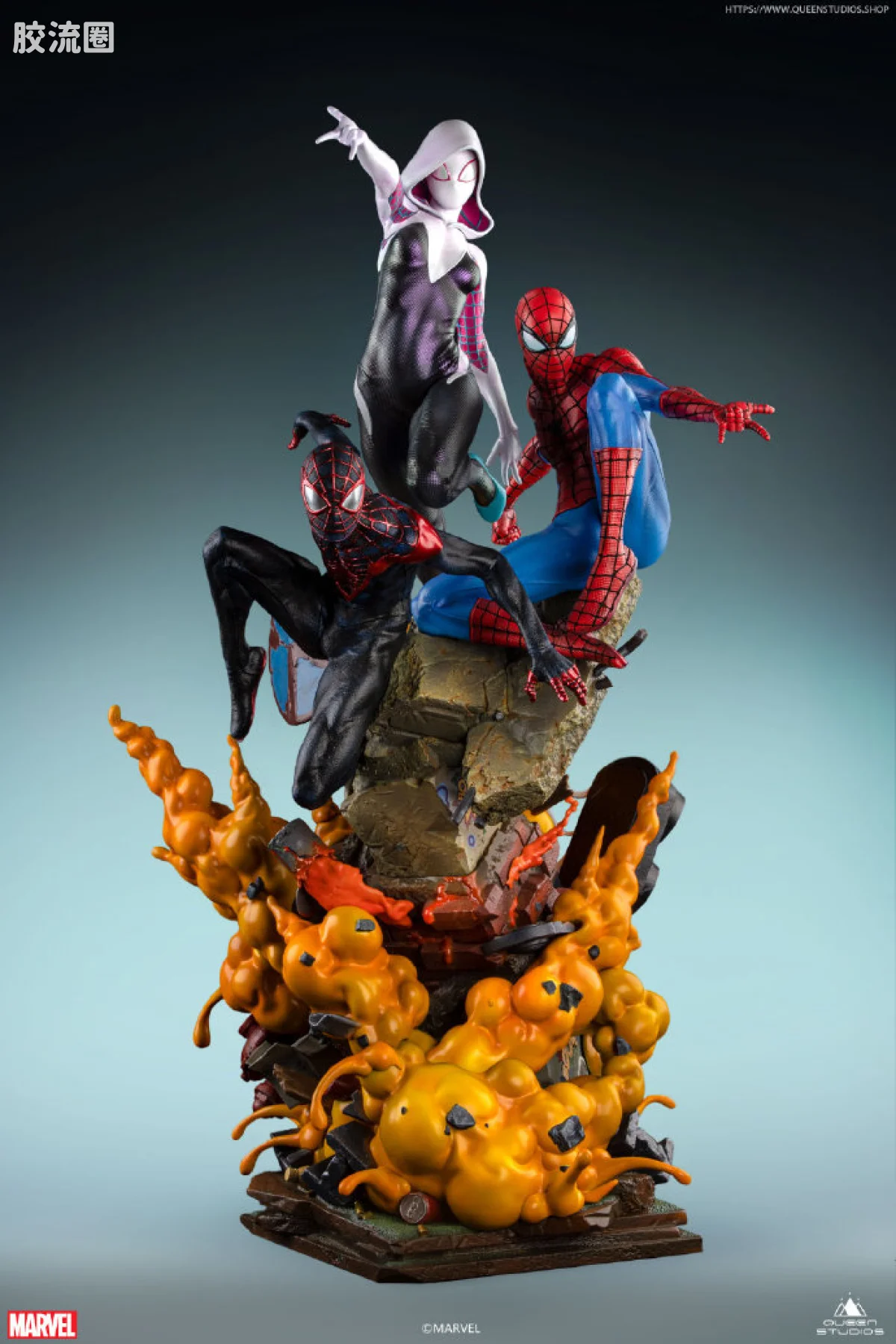 Queen Studios雕像系列 1/4雕像 超凡蜘蛛侠Spider-Verse1/4组合全身像 - 图片