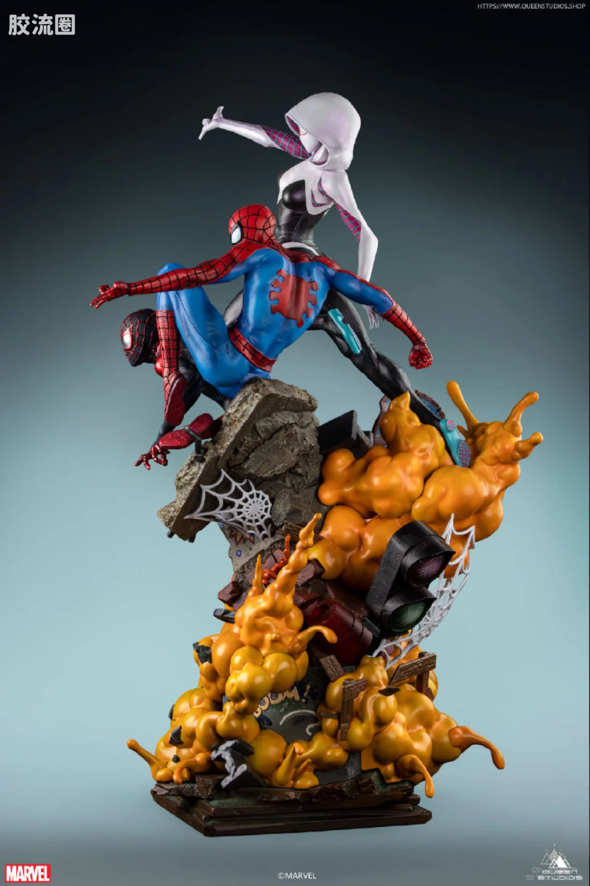 Queen Studios雕像系列 1/4雕像 超凡蜘蛛侠Spider-Verse1/4组合全身像 - 图片