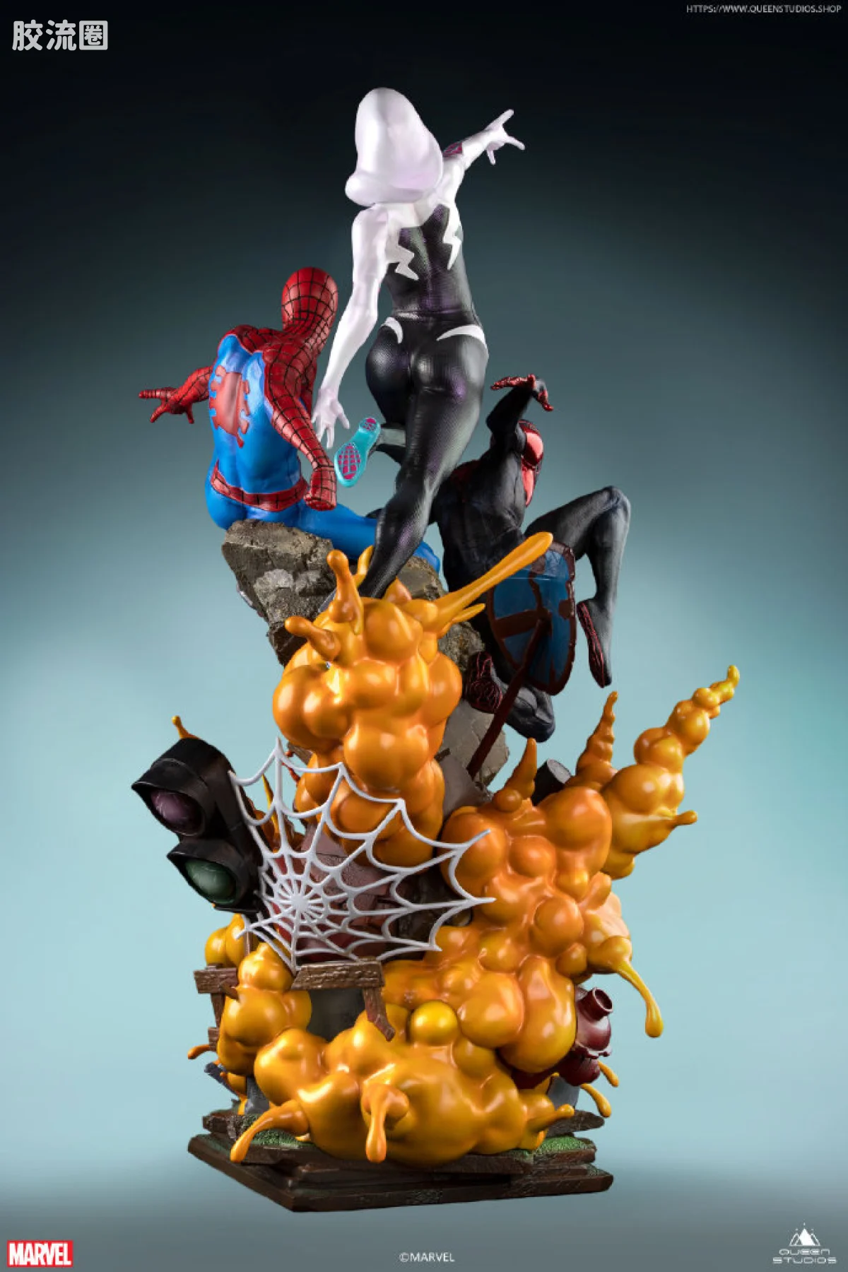 Queen Studios雕像系列 1/4雕像 超凡蜘蛛侠Spider-Verse1/4组合全身像 - 图片