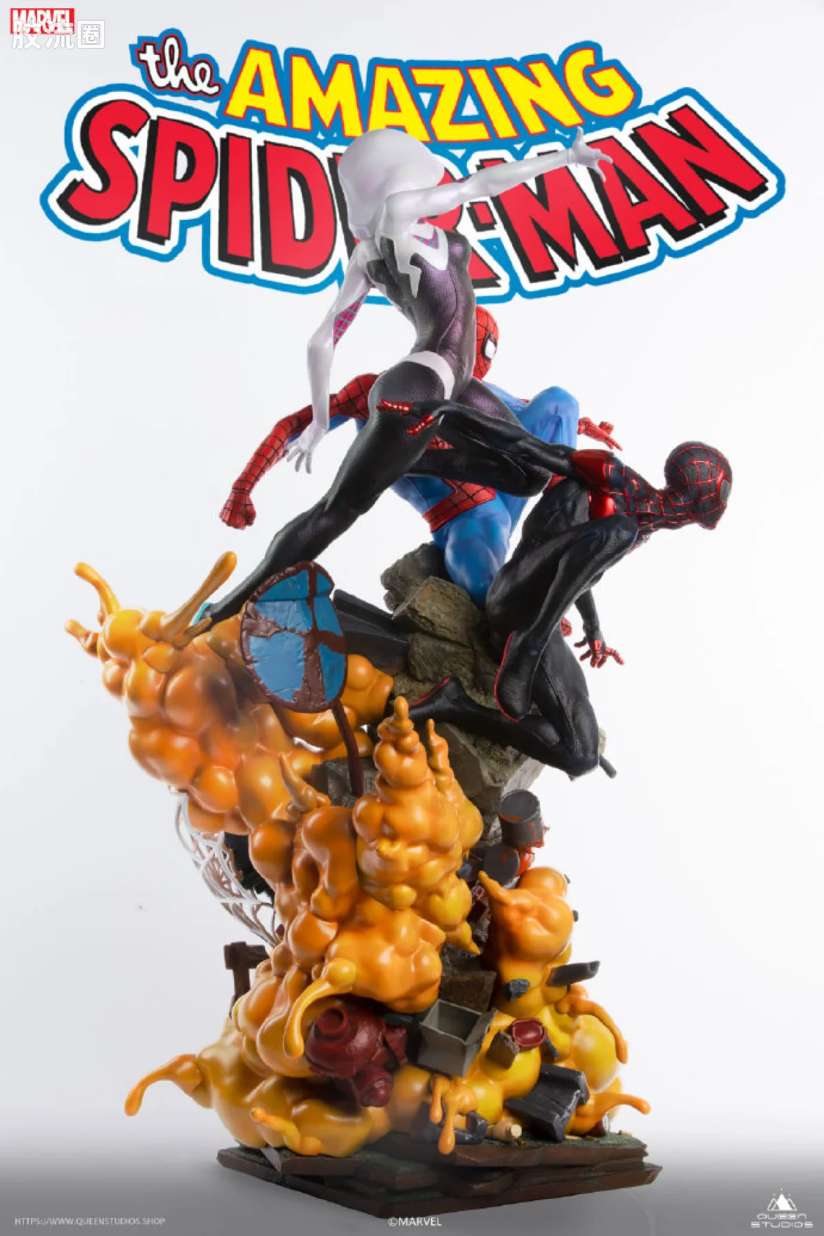 Queen Studios雕像系列 1/4雕像 超凡蜘蛛侠Spider-Verse1/4组合全身像 - 图片
