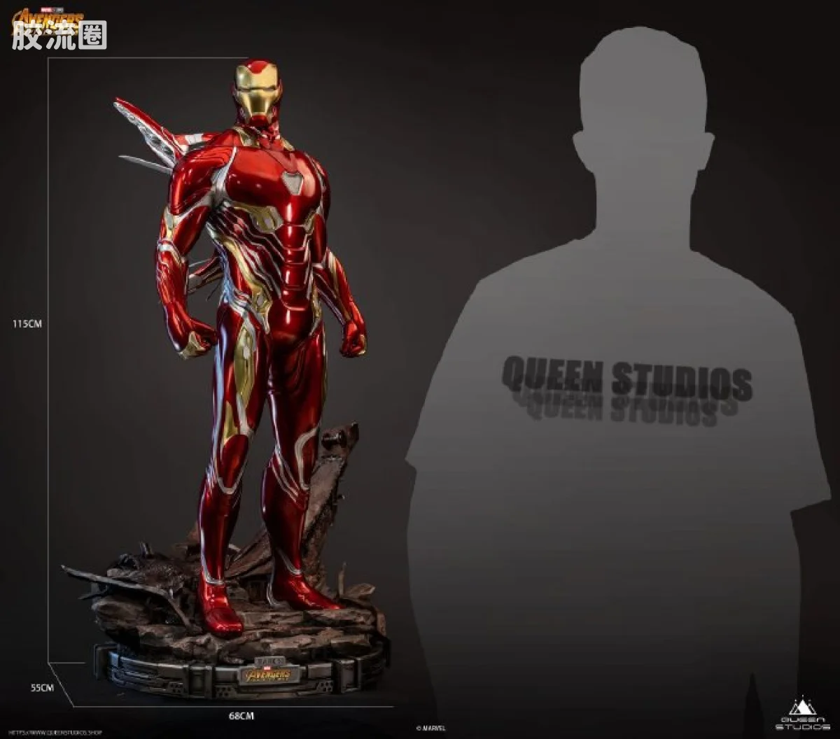 Queen Studios雕像系列 1/2雕像 钢铁侠Mark 50 1：2全身像 - 图片