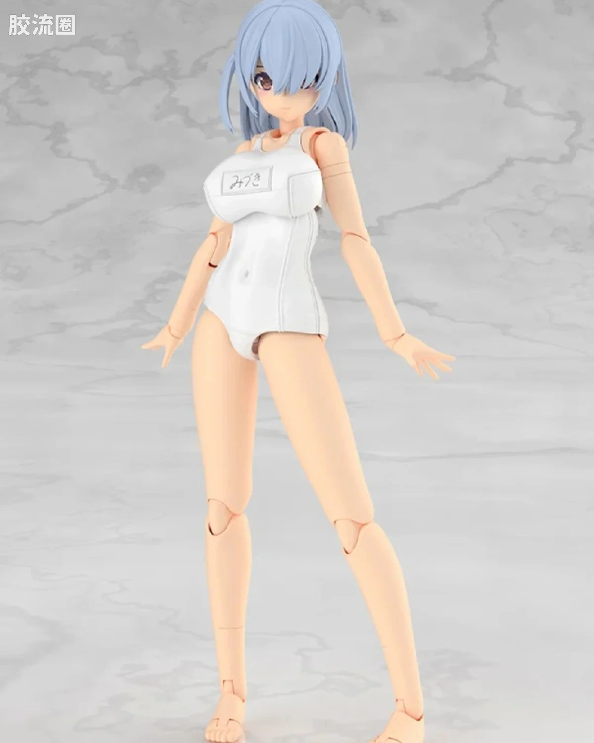 美月 校园泳装 白色版