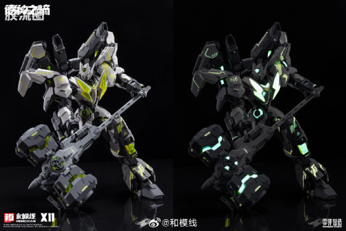 和模线 拼装模型综合 零非智造 诸神之熵 雷神-苍雷形态 荧光配色 X11联名定制版 - 图片