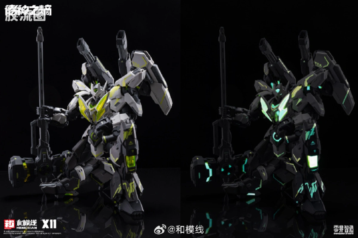 和模线 拼装模型综合 零非智造 诸神之熵 雷神-苍雷形态 荧光配色 X11联名定制版 - 图片