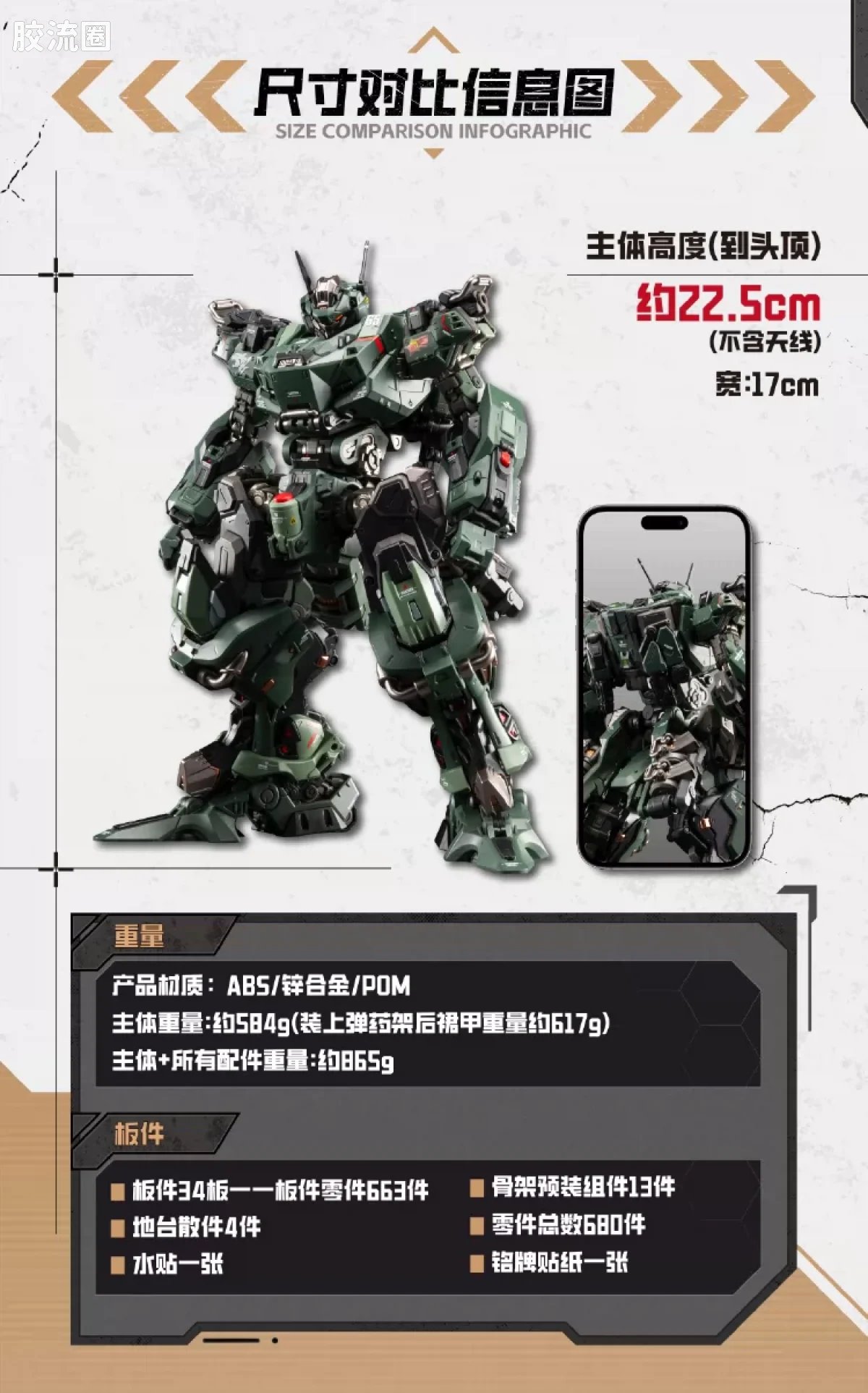 摩动核拼装系列 MNP 赤热五星 MNP-CR02 戟虎突击型 - 图片