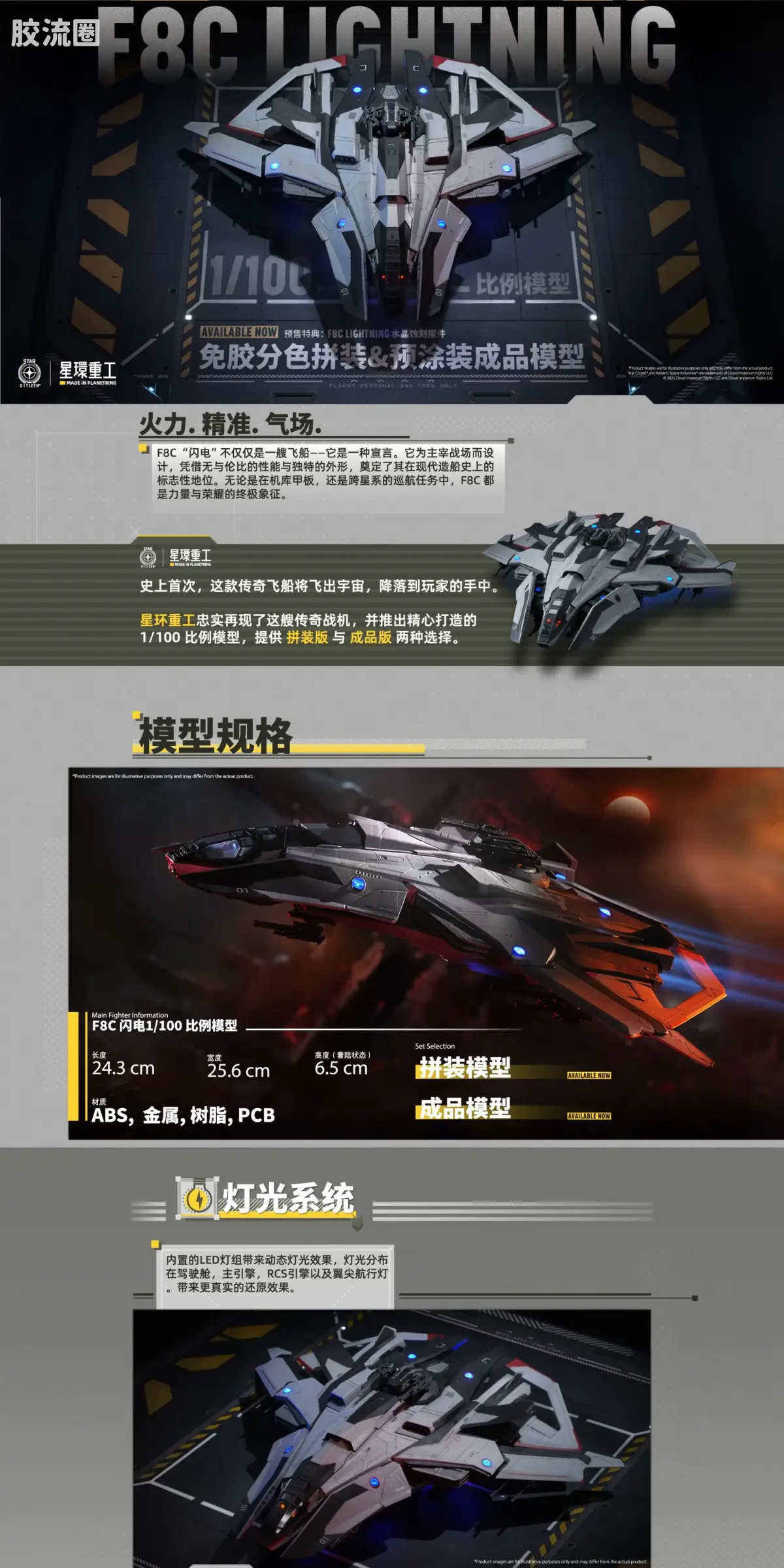 星环重工 科幻成品系列 综合系列 1/100 F8C 闪电 - 图片