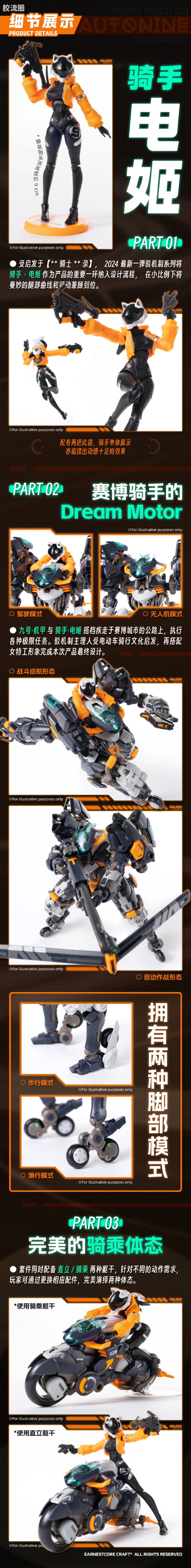 核诚治造机甲成品系列 驳机制-ROBOT BUILD- RB-14 九号电姬 - 图片