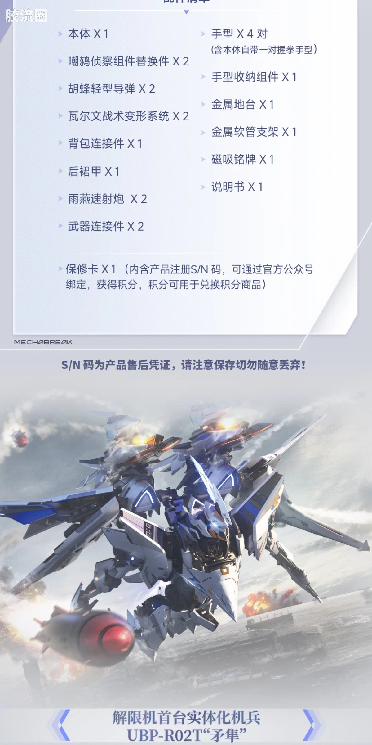 MOSHOWTOYS机甲成品系列 卓越级 机甲综合 解限机 UBP-R02T 矛隼 - 图片