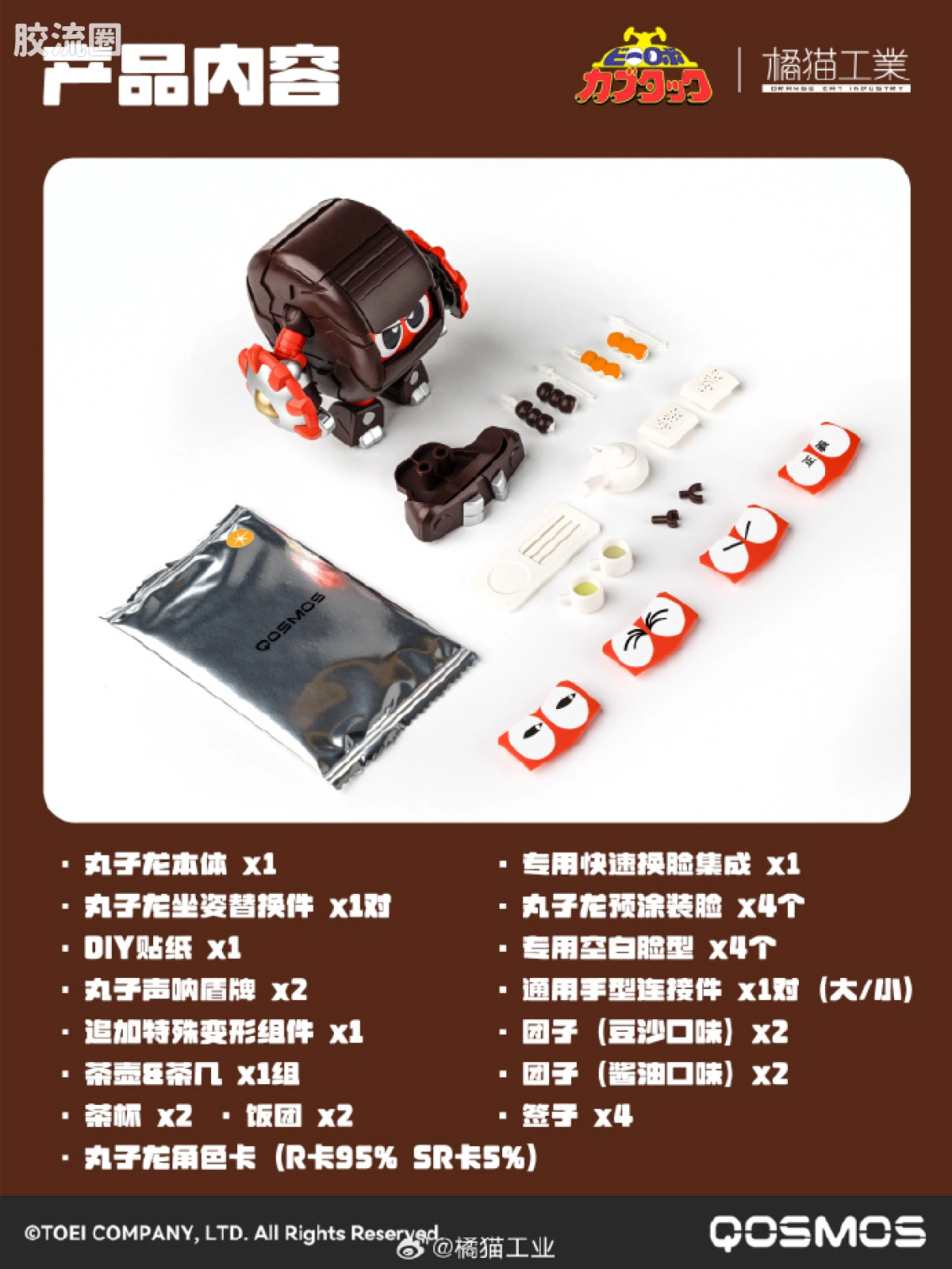 橘猫工业拼装模型系列 QOSMOS 铁甲小宝系列 第五弹 呱呱蛙&丸子龙 - 图片