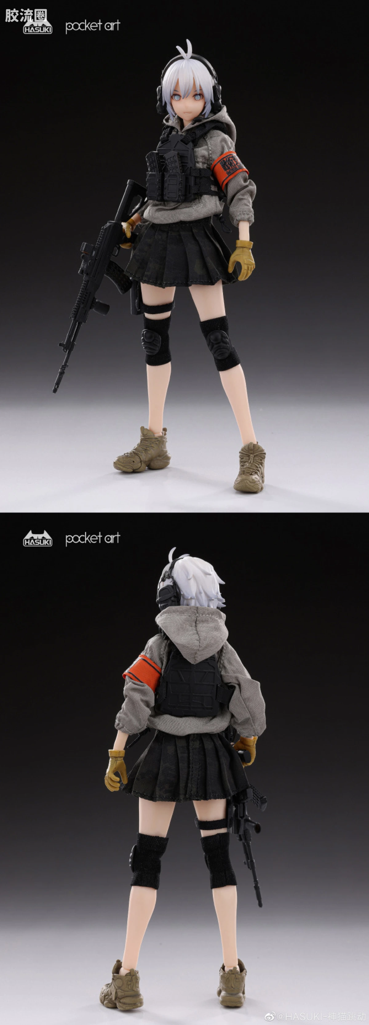 HASUKI-神猫跳动 手办与可动人形系列 Pocket Art系列 003 突击手 波部萨莎 - 图片