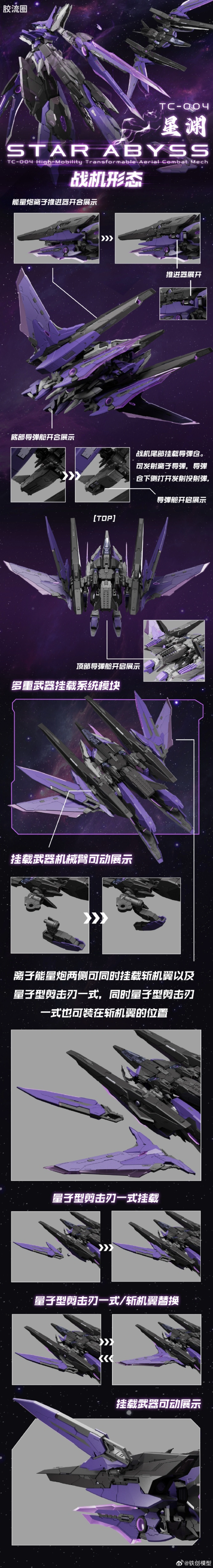 铁创拼装模型 拼装模型系列 TC-004 星渊 STAR ABYSS 1/100 机甲拼装模型 - 图片