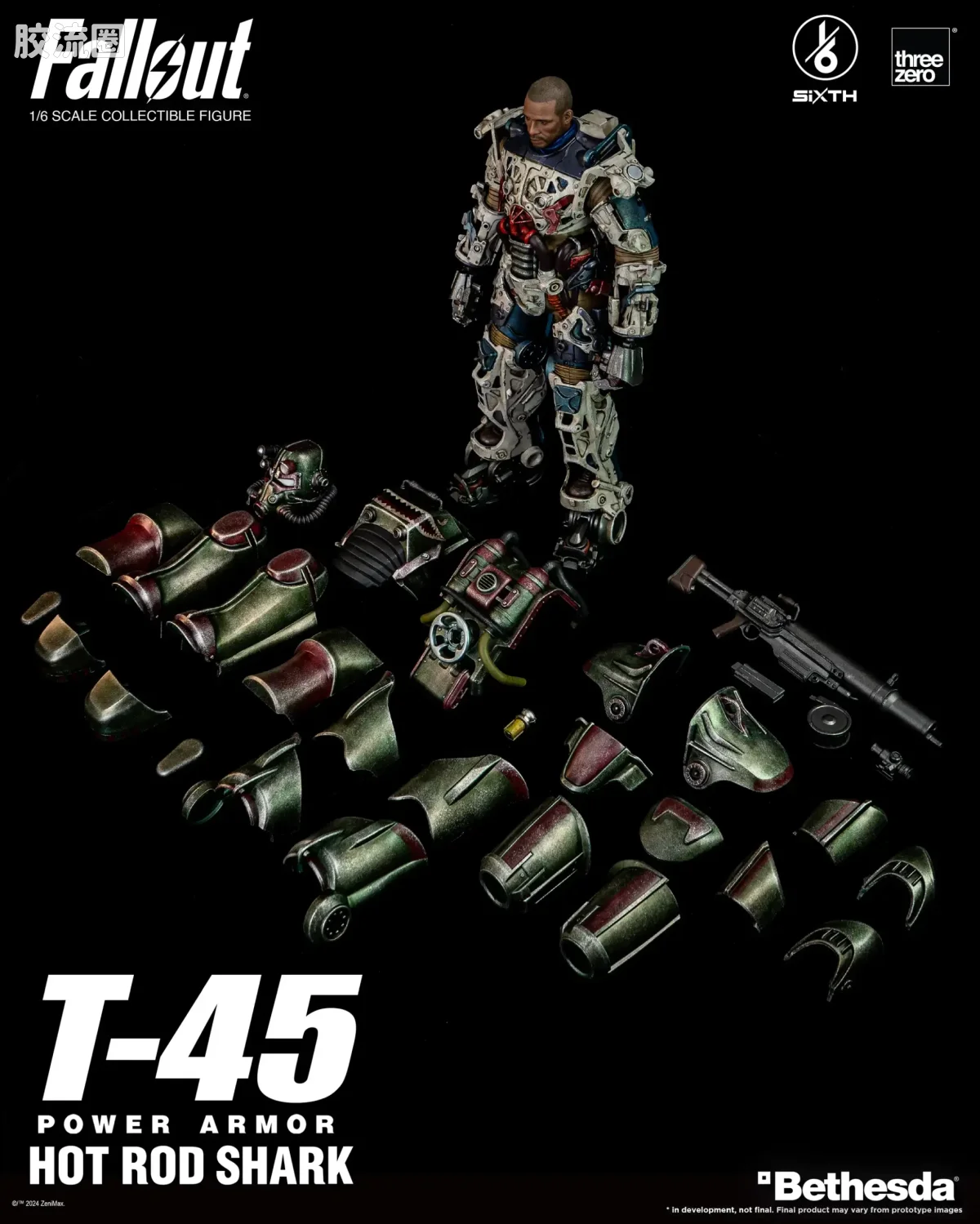 threezero机甲 辐射 T-45 热棒鲨鱼动力装甲 - 图片