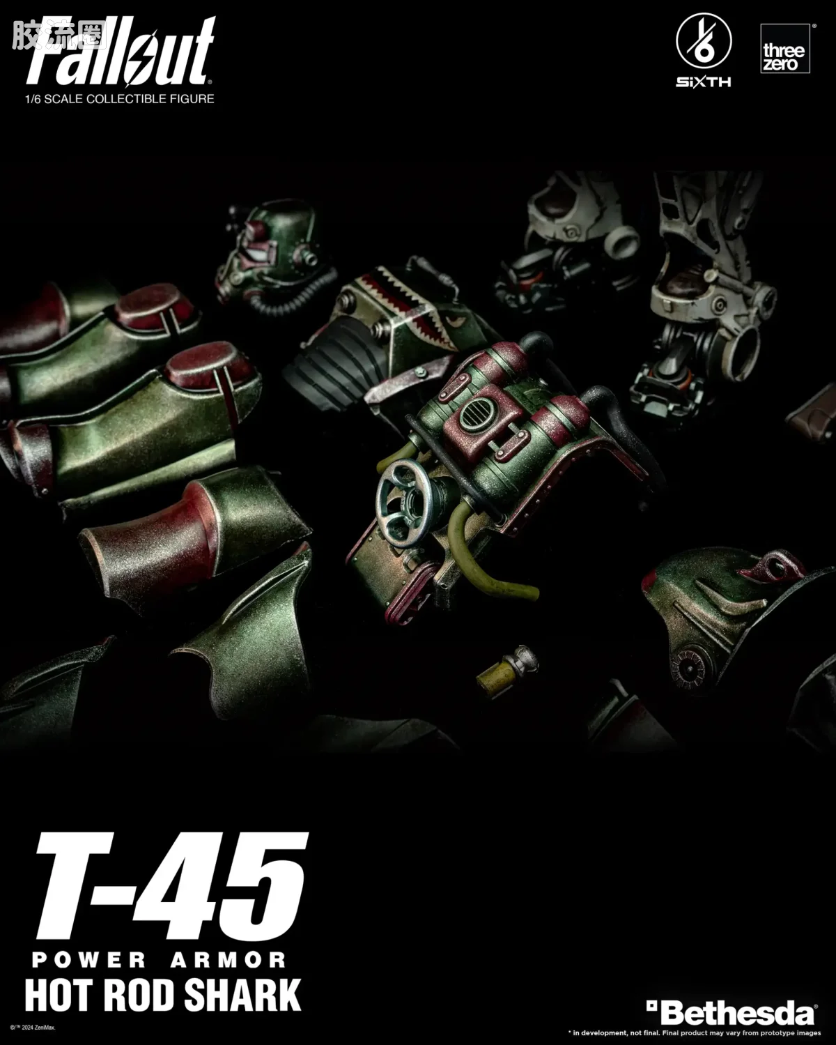 threezero机甲 辐射 T-45 热棒鲨鱼动力装甲 - 图片