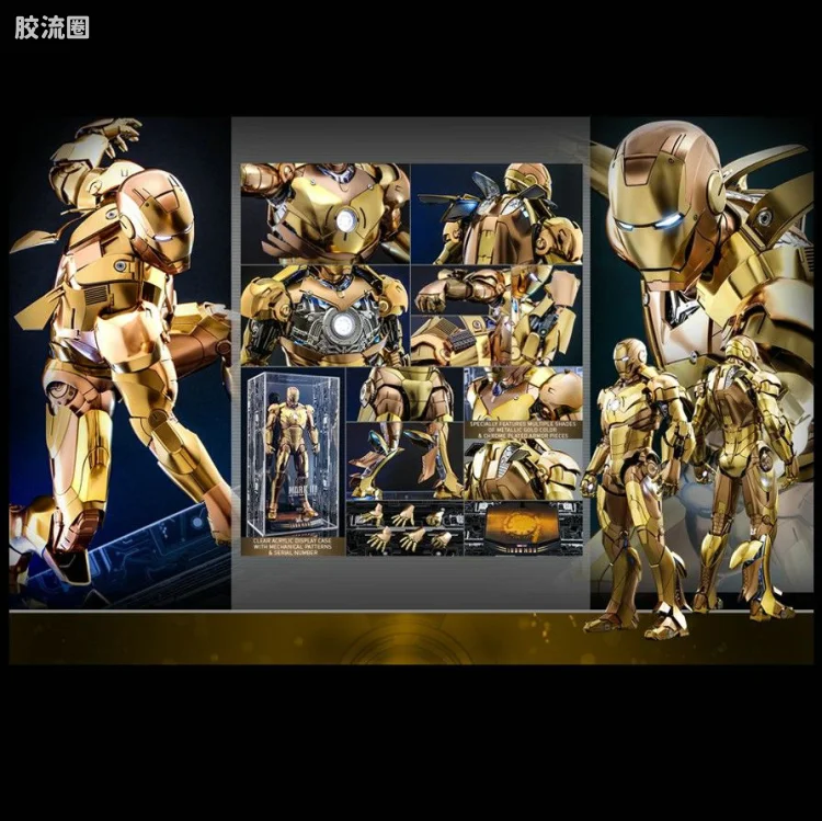 HT 1比4可动人偶 普通版 QS系列 《钢铁侠》钢铁侠 Mark3 (金色版)