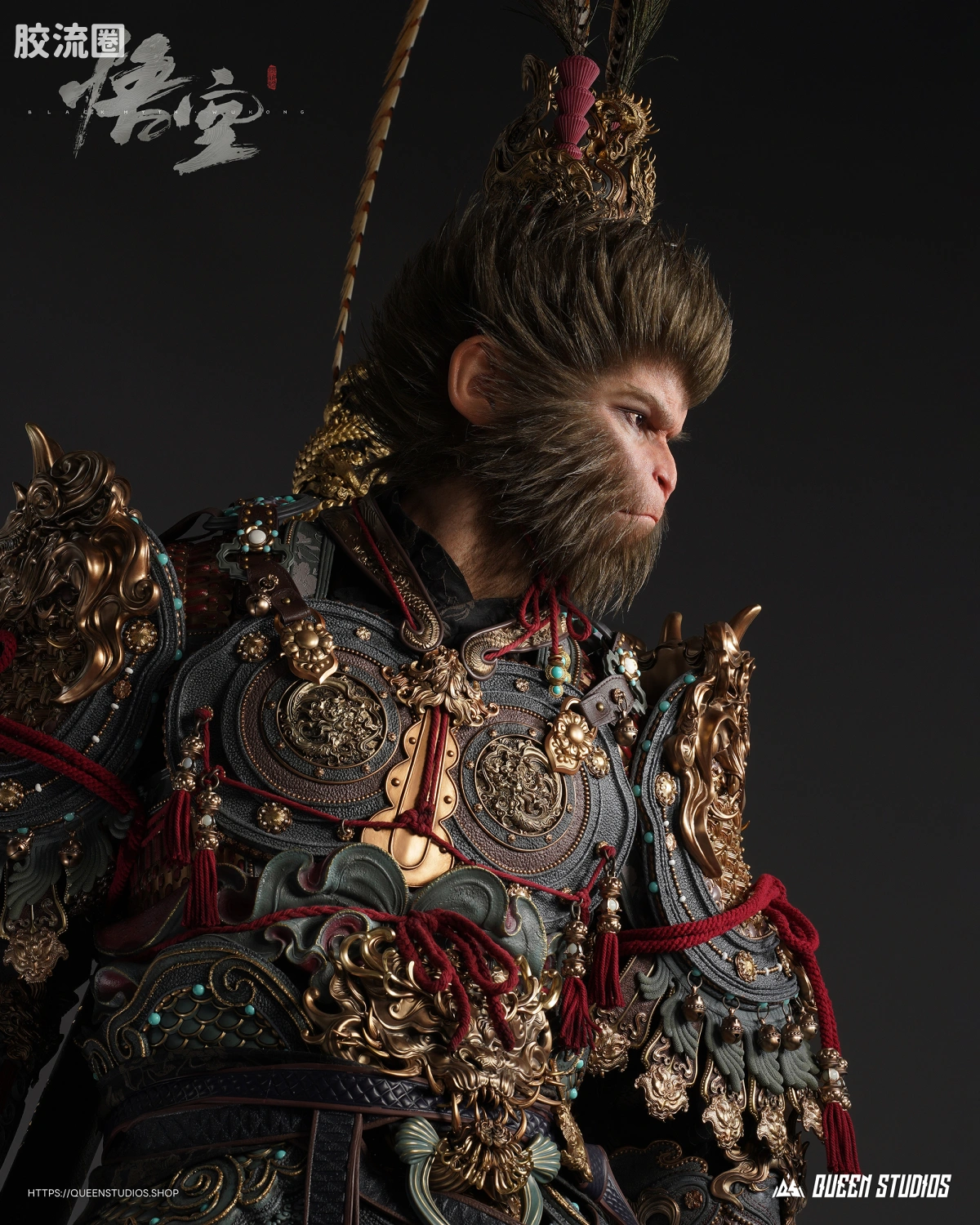 Queen Studios雕像系列 1/1雕像 《黑神话：悟空》天命人·大圣金甲1/1全身像 - 图片