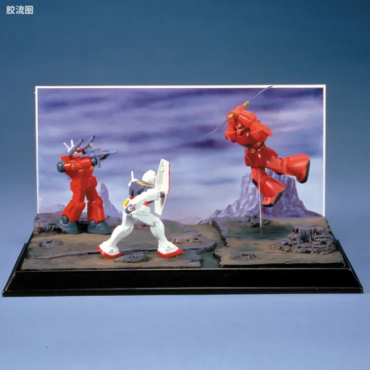 高达0079拼装模型 DIORAMA MODEL TYPE C 第37话 德克萨斯攻防 - 图片