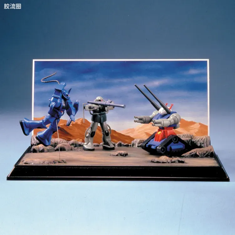 高达0079拼装模型 DIORAMA MODEL TYPE A 第19话 兰巴·拉尔特攻！ - 图片